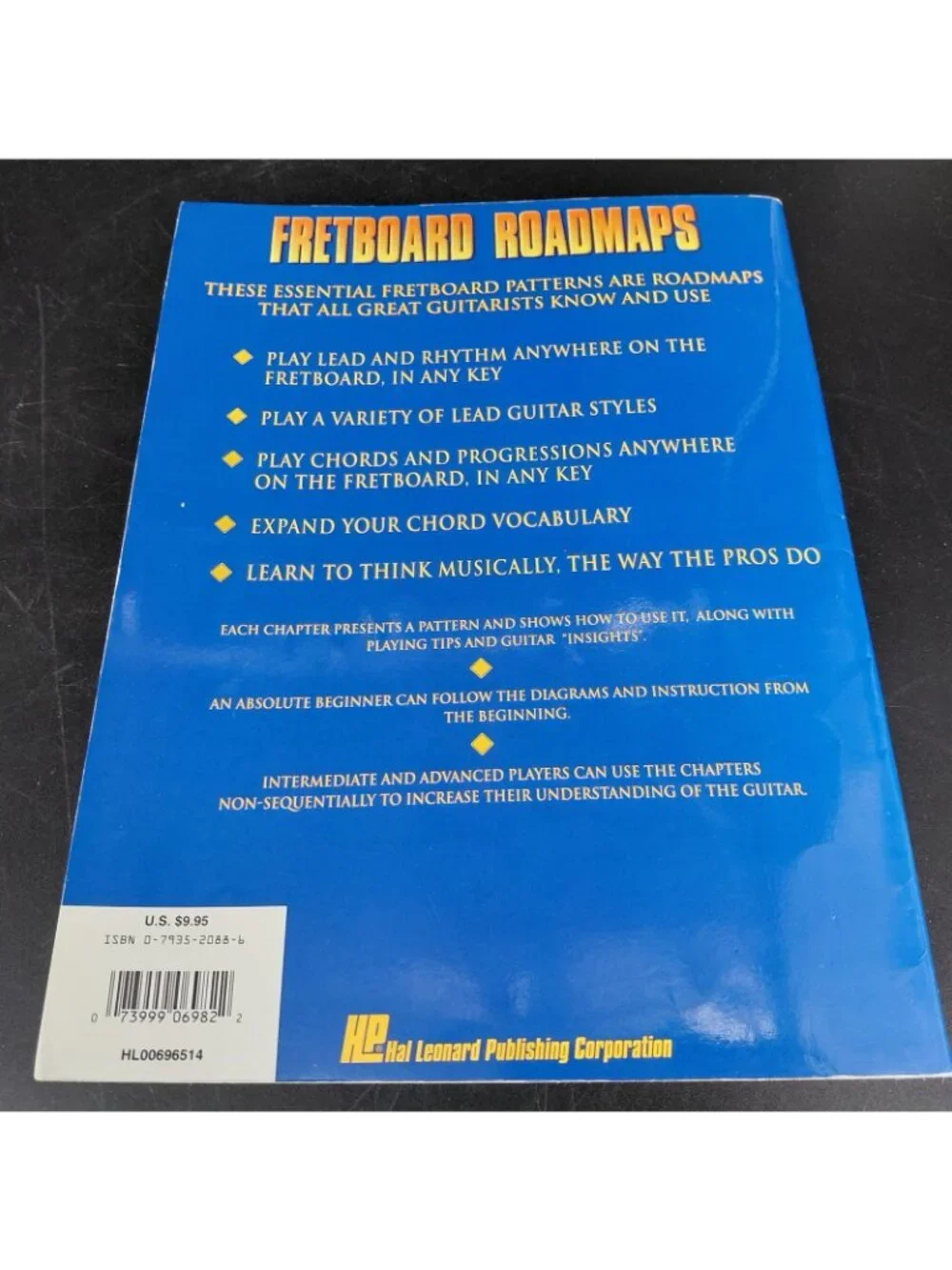 Vintage Guitar Theory Workbook Lot Rock Scales Chords Roadmaps USA Hal Leonard